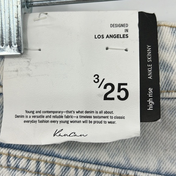 KanCan hi rise ankle skinny acid wash distressed, jeans, size 25 new tags - Picture 4 of 8